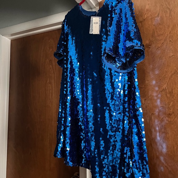 Anthropologie Dresses & Skirts - Anthropologie Shimmering Blue Sequin Dress